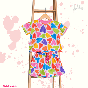 CONJUNTO CORAÇÕES COLORIDOS