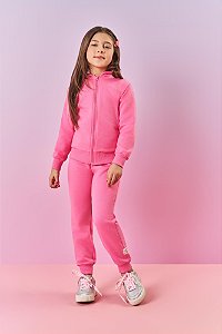 Jaqueta Infantil Menina Básica Rosa