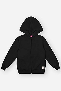 Jaqueta Infantil Menina Básica Preta