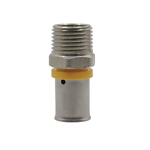 Conexão fixa macho para gás 16 mm x 1/2" astra