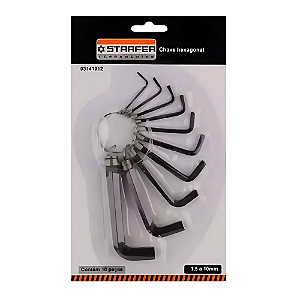 Jogo de chave Allen 1,5 - 10 mm starfer