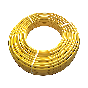 Tubo para gás multilic 16 mm X 1 metro amarelo uv astra