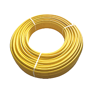 Tubo para gás multilic 20 mm X 1 metro amarelo uv astra