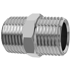 Niple duplo cromado 1/2" blukit
