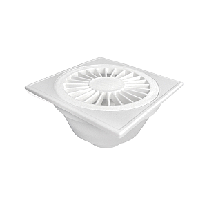 Ralo sifonado branco quadrado 40 mm plastilit