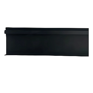 Rodapé invertido alumínio preto / perfil para led 6cm X 1m