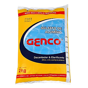Sulfato alumínio de alumínio para piscinas 2 kg genco