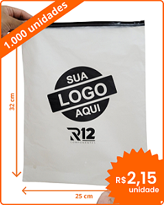 Zip Lock 25x32cm Transparente - Personalizado - 1.000 Unidades