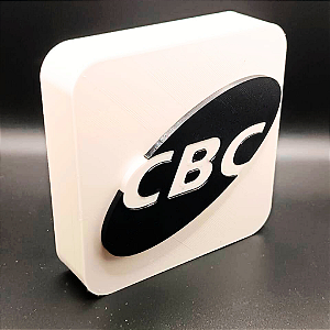 Placa 3D de Mesa ou Parede da CBC 12x12cm e 3cm de espessura