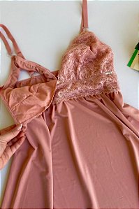 CAMISOLA MATERNIDADE SEM BOJO EM LIGANETE E RENDA