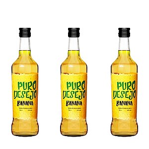 Combo 3 garrafas Bebida Alcóolica Mista Puro Desejo - Banana