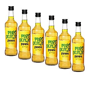 Combo 6 garrafas Bebida Alcóolica Mista Puro Desejo - Banana