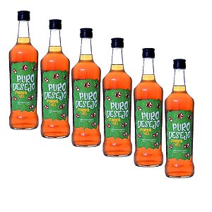 Combo 6 Garrafas Bebida Alcóolica Mista Puro Desejo - Guaraná e Mel