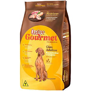 QUATREE GOURMET CÃES ADULTO RAÇAS MÉDIA/ GRANDE MIX CARNES 20 KG