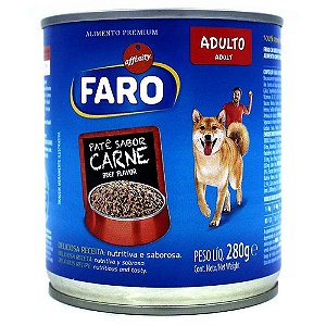 PATÊ FARO CÃES ADULTOS SABOR CARNE 280G