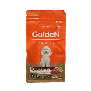 Ração Golden Fórmula Mini Bits Cães Adultos Raças Pequenas Carne e Arroz 1kg – Alta Digestibilidade e Grãos Pequenos