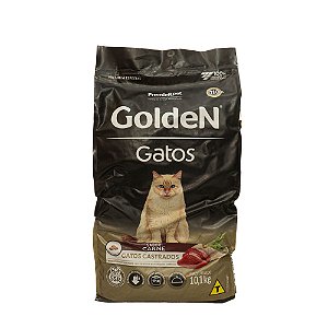 Ração Golden Gatos Castrados Carne 10,1kg – Controle de Peso e Saúde Urinária
