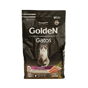 Ração Golden Gatos Castrados Frango 3kg – Controle de Peso e Saúde Urinária