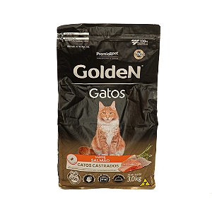 Ração Golden Gatos Castrados Salmão 3kg – Controle de Peso e Saúde Urinária