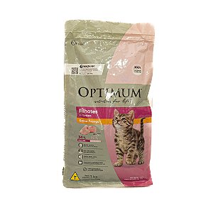 Ração Optimum Gatos Filhotes Frango 1kg – Crescimento Saudável com DHA e Alta Palatabilidade