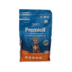 Ração PremieR Ambientes Internos Cães Adultos Porte Médio Frango e Salmão 2,5kg – Super Premium