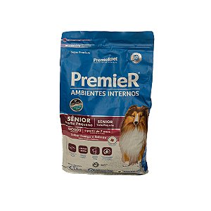 Ração PremieR Ambientes Internos Cães Sênior 7+ Frango e Salmão 2,5kg – Super Premium