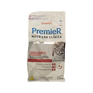 Ração PremieR Nutrição Clínica Urinário Estruvita Gatos Adultos 1,5kg – Saúde Urinária