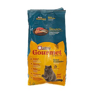 Ração Quatree Gourmet Gatos Castrados Delícias do Mar 1kg – Controle de Peso e Saúde Urinária