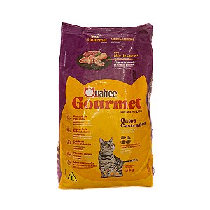 Quatree Gourmet Gatos Castrados Mix de Carnes 3kg | Ração Premium