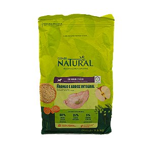 Guabi Natural Cães Adultos Raças Médias Frango & Arroz Integral 2,5kg | Ração Super Premium Natural