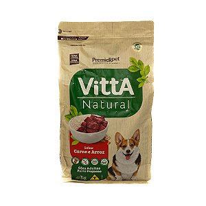Vitta Natural Cães Adultos Raças Pequenas Carne 3kg | Ração Premium