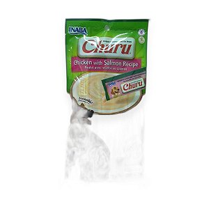 Petisco Cremoso para Cães Inaba Dog Churu Frango com Salmão 56g
