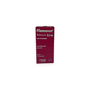 Anti-inflamatório Flamavet Meloxicam 0,5 mg Agener União - 10 Comprimidos