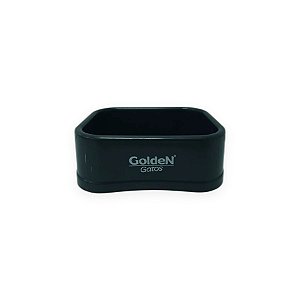Comedouro Plástico GoldeN Gatos Preto 350ml