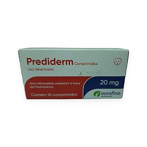 Anti-inflamatório Prediderm 20 mg Ourofino - 10 Comprimidos