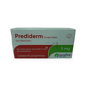 Anti-inflamatório Ourofino Prediderm 5 mg - 10 Comprimidos