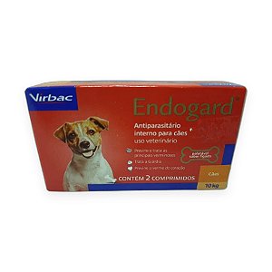 Antiparasitário Virbac Endogard para Cães até 10kg Sabor Fígado 2 Comprimidos