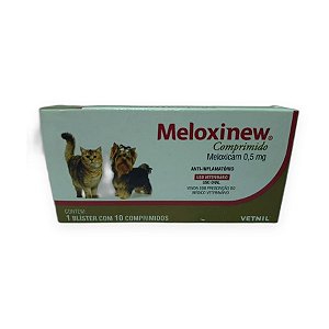 Anti-inflamatório Meloxinew Vetnil 0,5 mg - 10 Comprimidos