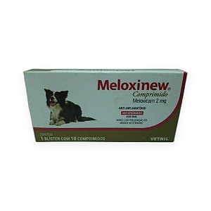 Anti-Inflamatório Vetnil Meloxinew Comprimido 2 mg - 10 Comprimidos