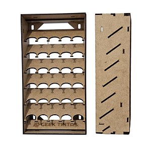 Prateleira Estante para 30 potes de tinta - 25mm/17ml em MDF