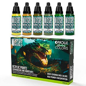 Opaque Paint Set - Green Colours