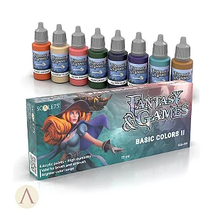 Set de 8x Tintas Acrílicas Fantasy & Games - Basic Colors II - Scale75