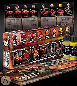 Set de 8x Tintas Acrílicas Fantasy & Games - Creatures From Hell - Scale75