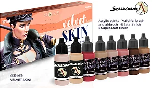Set de Tintas Acrílicas ScaleColor - Velvet Skin - Scale75 - 8x 17ml