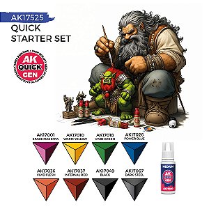 QUICK STARTER SET (8 QUICK GEN + 1 MEDIUM + 1 FREE BRUSH)