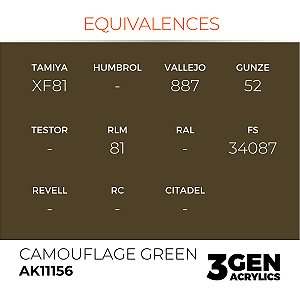 CAMOUFLAGE GREEN – STANDARD