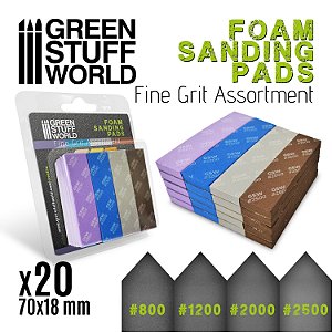 Foam Sanding Pads - Fine Grit Assortment x20