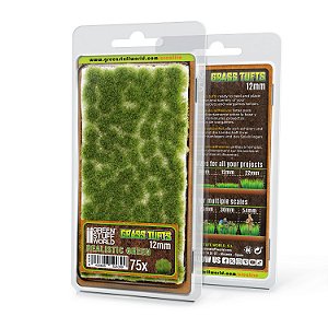 Static Grass Tufts 12 mm - Realistic Green