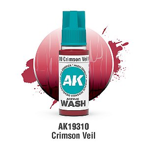 Crimson Veil - Acrylic Wash