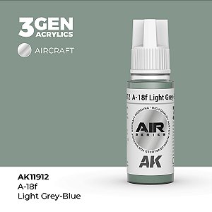 Tinta Acrílica AK Interactive 3GEN AIR A-18F Light Grey-Blue 18ml